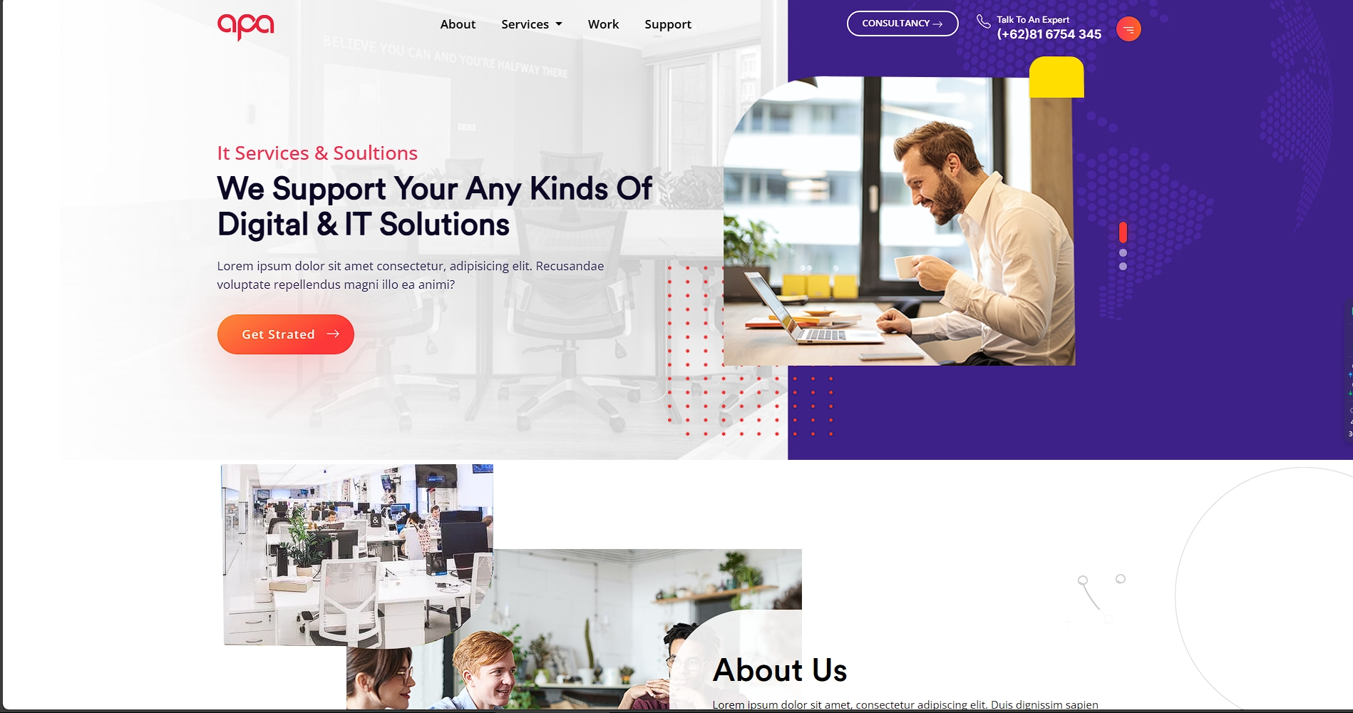 高效IT服务企业网站模板-柒伍零丨网络资源社区