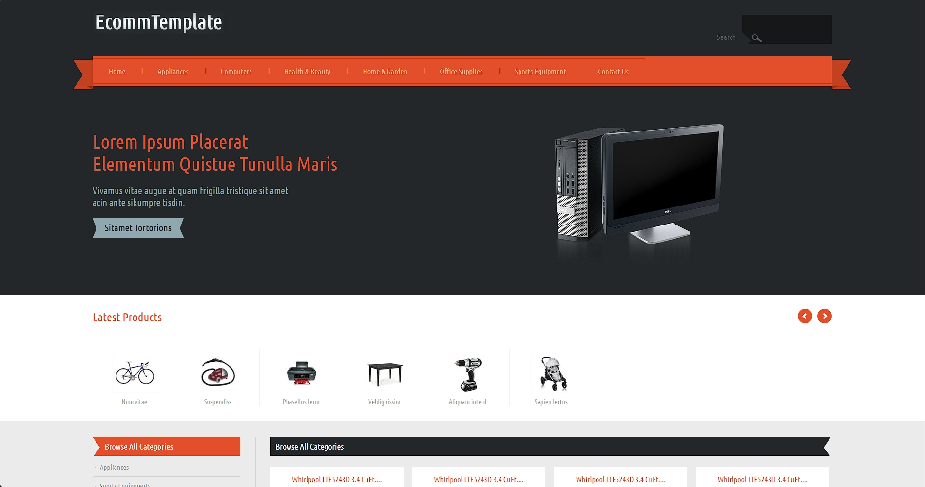 数码家电商城网页模板-柒伍零丨网络资源社区