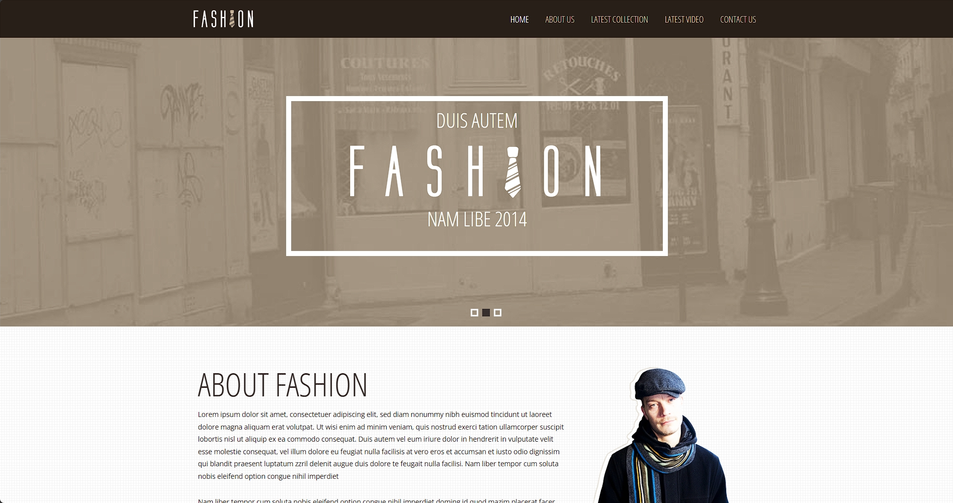 时尚春秋男装发布会网页模板-柒伍零丨网络资源社区